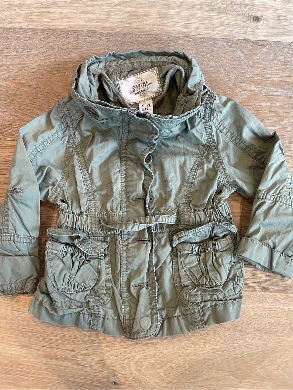 Zara Kids Olive Utility Rain Jacket